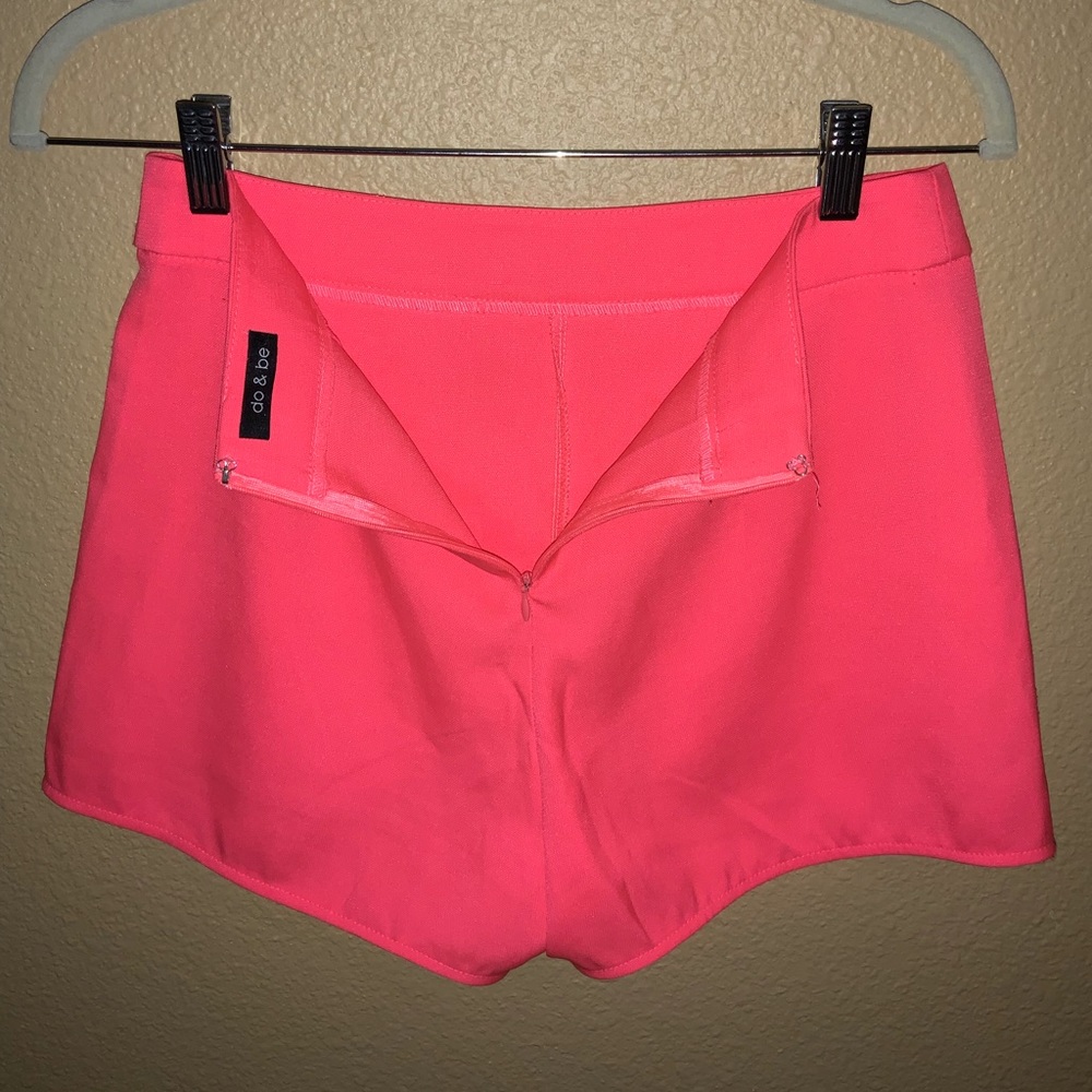Neon coral envelope skort